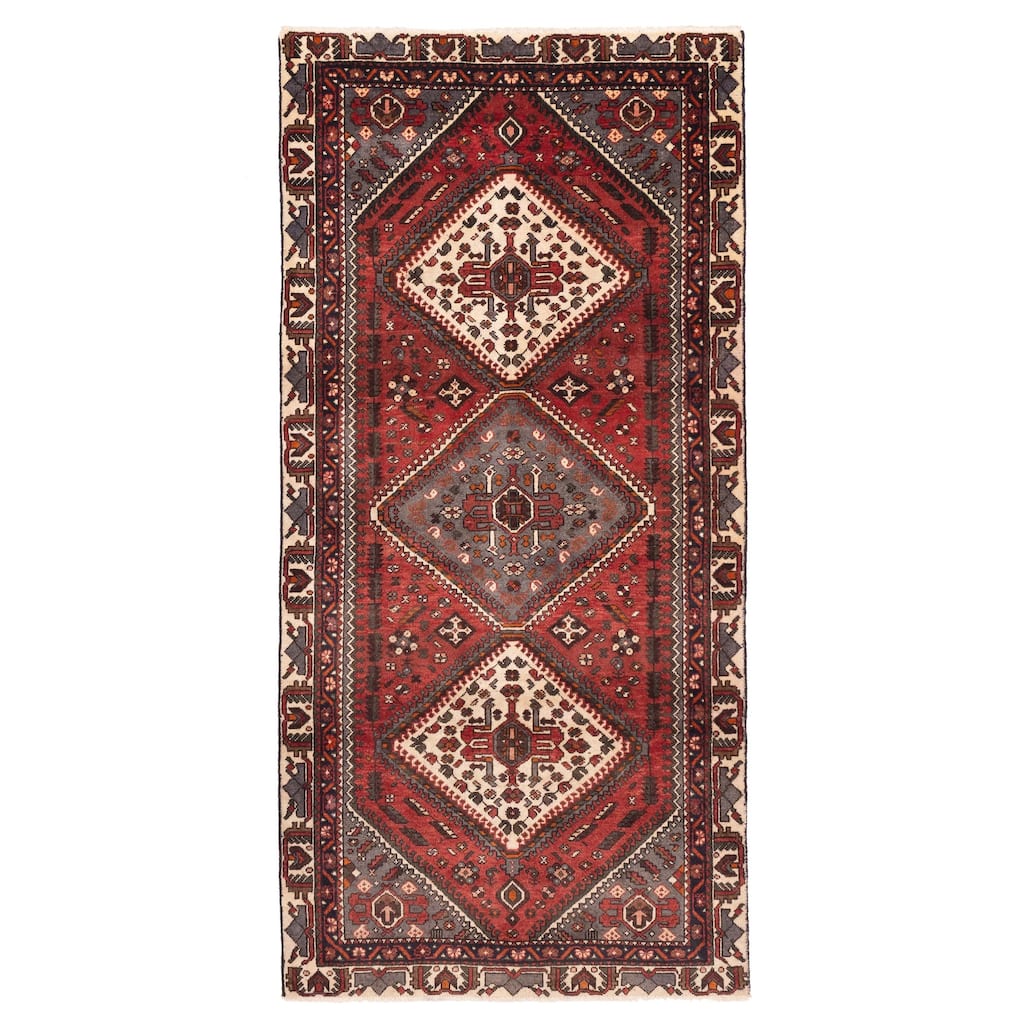 ECARPETGALLERY Hand-knotted Konya Anatolian Red Wool Rug - 4'5 x 9'4