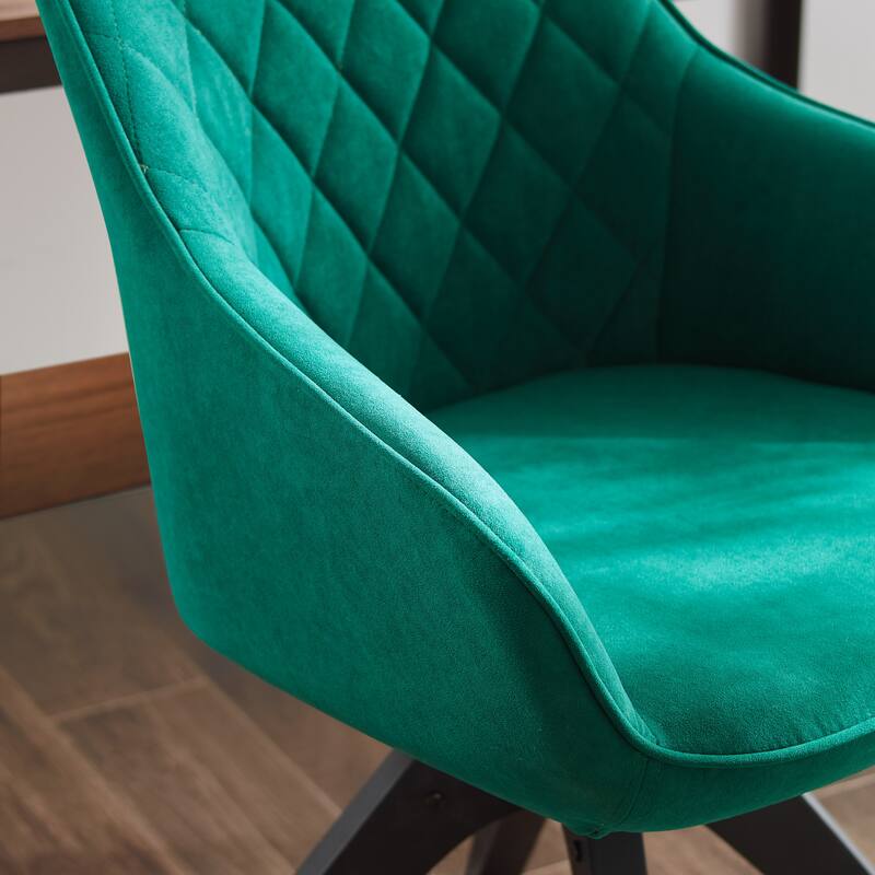 Art Leon Classical Swivel Office Accent Chair with Wood Legs