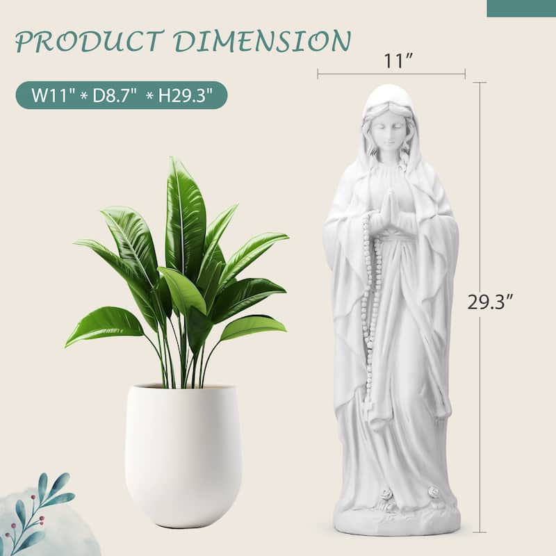 Outdoor Religious Sculpture, Garden Decor, Waterproof Sculpture, Suitable for Courtyard, Front porch, Patio