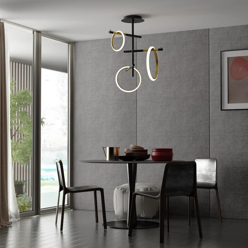 Glow's Avenue 3-Light Loop Ring Chandelier