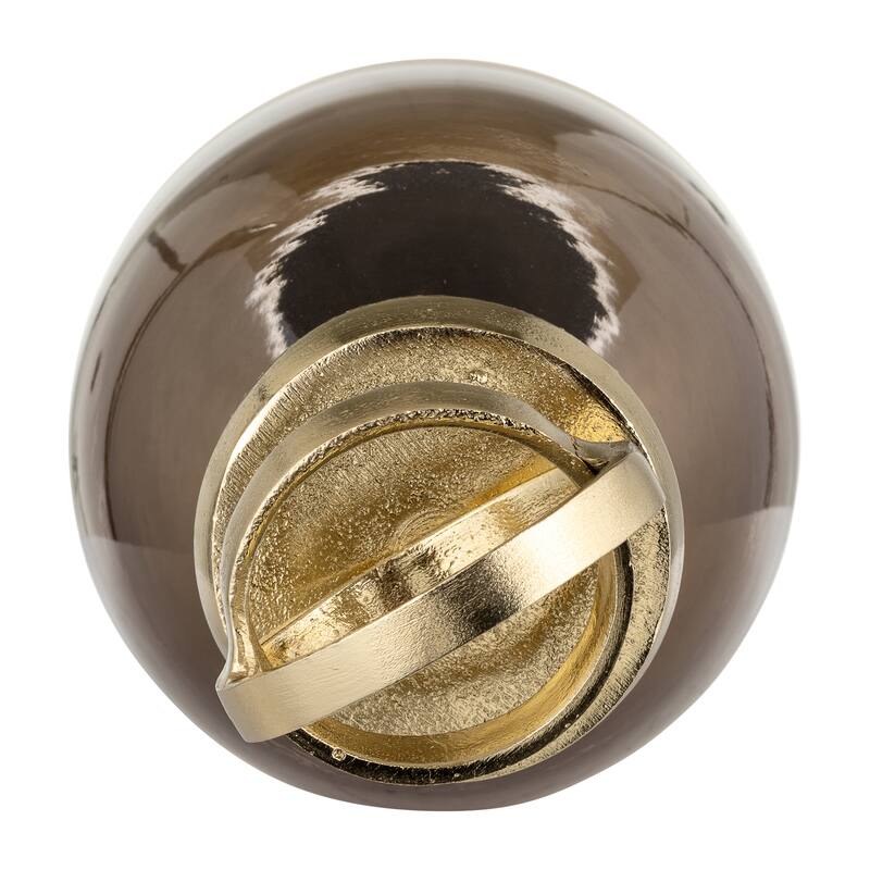 Sagebrook Home Glass Bottle Sphere Lid