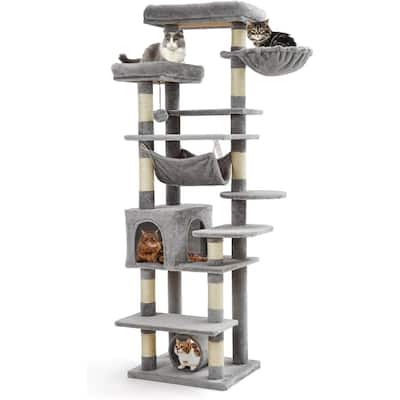 Cat Tree for Large Cats 67 Inches,Multi-Level Cat Tower with Scratching Posts