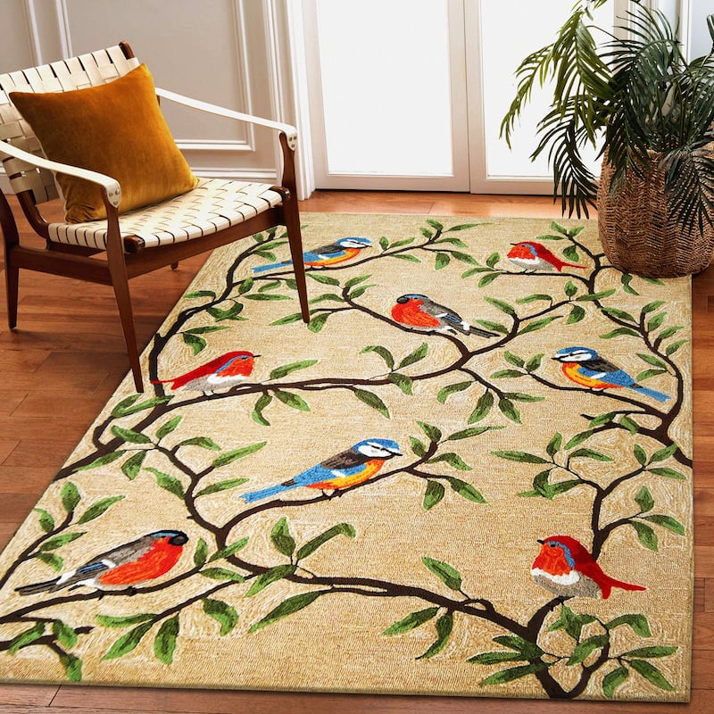 Liora Manne Ravella Birds On Branches Indoor/Outdoor Rug