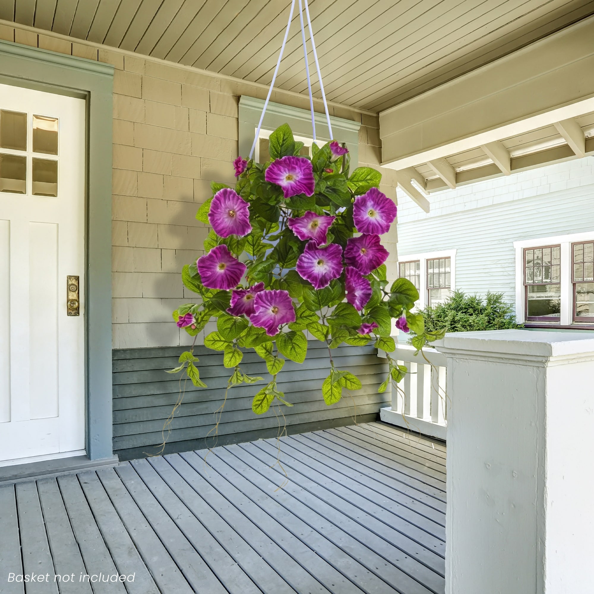 Petunia Artificial Floral Bush Spray - 20" - Orchid Purple