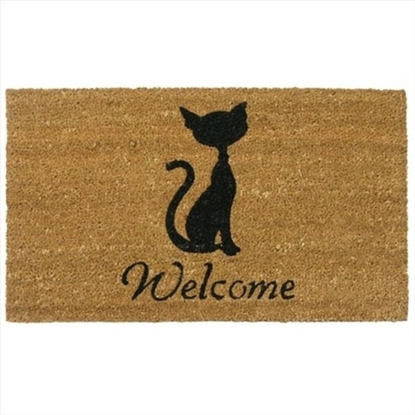Rubber-Cal Meow Cat Welcome Door Mat - 30 x 18 x 0.63 in.