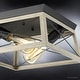 preview thumbnail 4 of 5, Luxury Industrial Chic Ceiling Fixture, 6"H x 12"W, with Modern Farmhouse Style, Charcoal Finish by Urban Ambiance