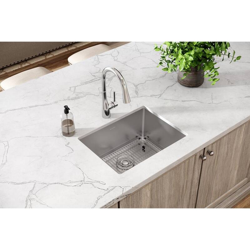 Elkay Crosstown 16 Gauge Stainless Steel, 23-1/2" x 18-1/4" x 10" Single Bowl Undermount Sink Kit