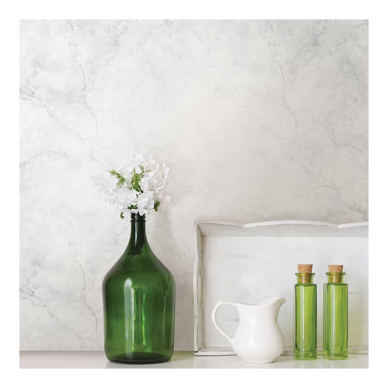 NuWallpaper Carrara Marble Peel & Stick Wallpaper - 216in x 20.5in x 0.025in