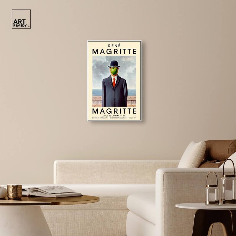 Man with the Apple Canvas by Art Remedy