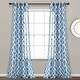 preview thumbnail 9 of 7, Lush Decor Edward Trellis Sheer Window Curtain Panel Pair - 84" x 52" Navy