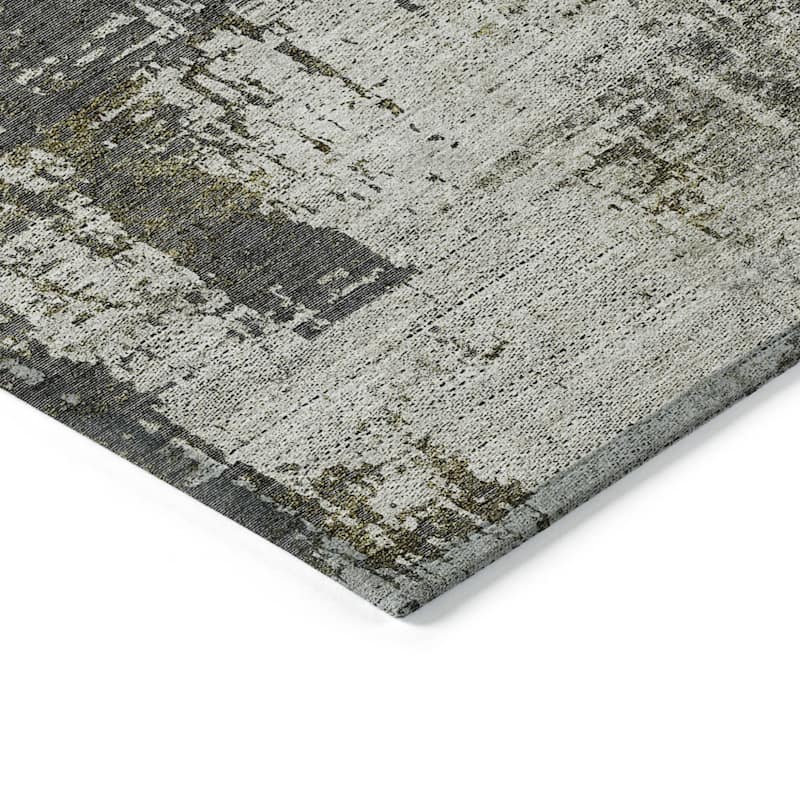 HomeRoots Abstract Transitional Rectangle Outdoor Rug