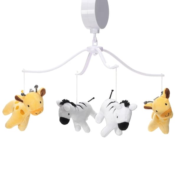 slide 2 of 6, Bedtime Originals Mighty Jungle Animals Giraffe/Zebra Musical Baby Crib Mobile