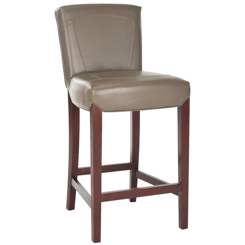 SAFAVIEH Tresa Clay Faux Leather 30-inch Bar Stool - 20.6" x 24.2" x 43.7" - 21Wx24Dx44H