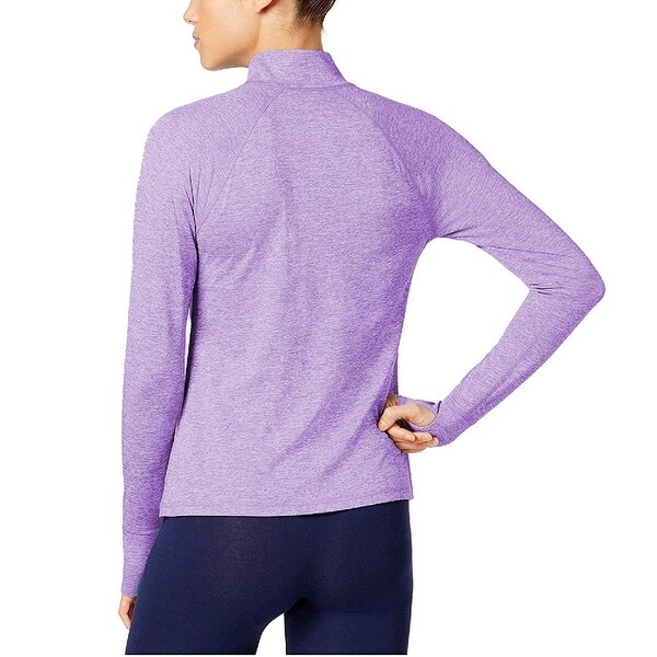 Ideology Womens Plus Size Velour Drop Shoulder Pullover Athletic Top