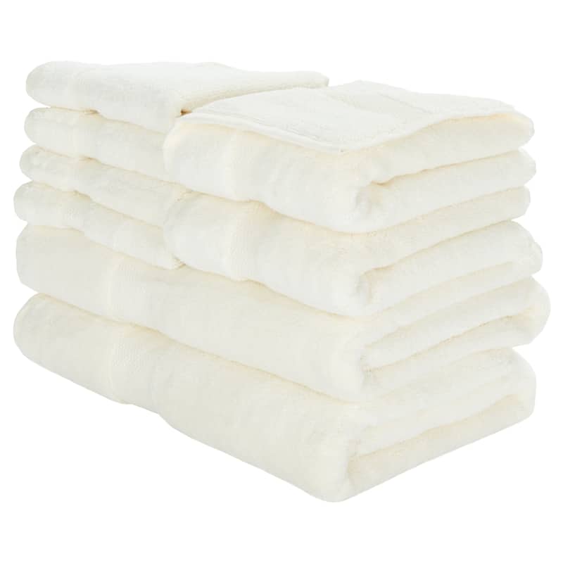 SAFAVIEH Sava Super Plush 8-Piece Towel Bundle - 27Wx54D