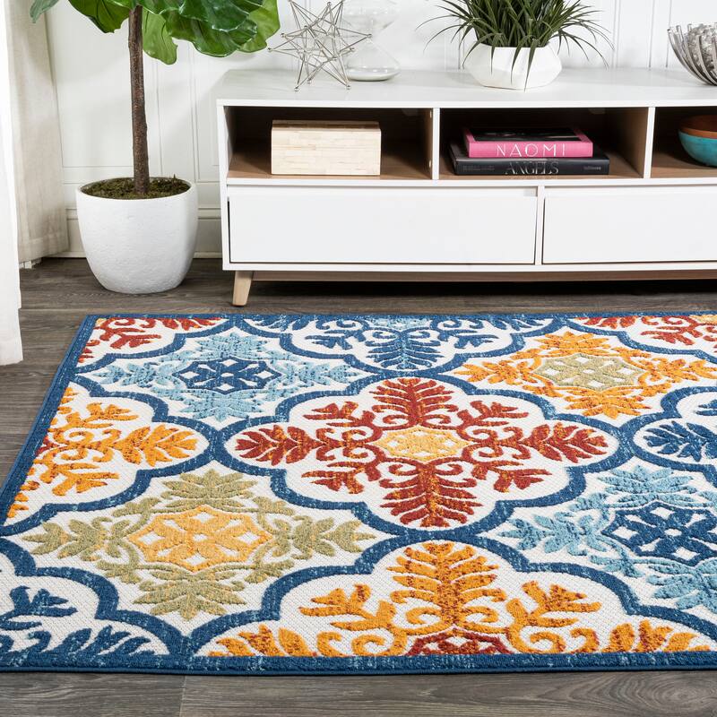 JONATHAN Y Circus Trellis High-Low Indoor/Outdoor Area Rug
