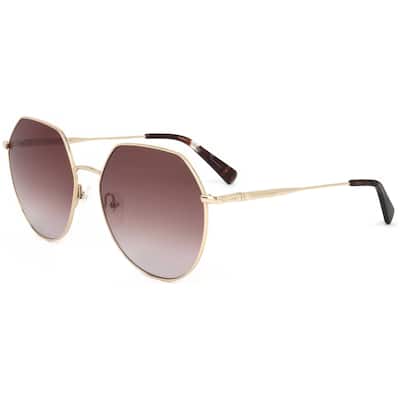 Longchamp Women's 60mm God Brown Sunglasses LO154S-727