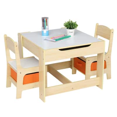 Wooden 3 Pcs Kids' Table & Chair Sets