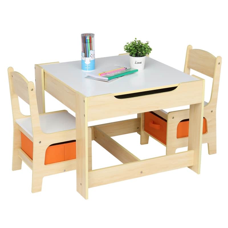 Wooden 3 Pcs Kids' Table & Chair Sets