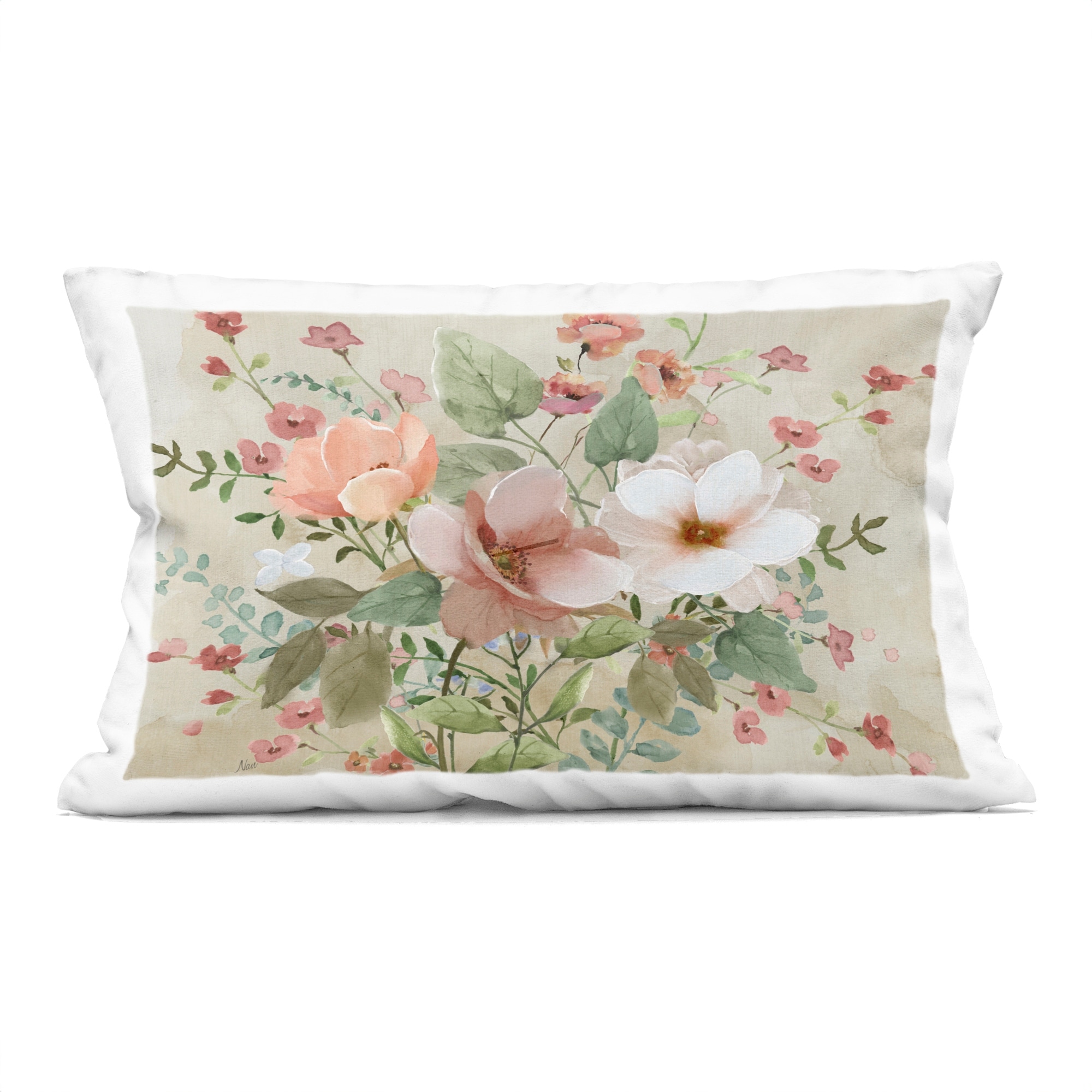 Stupell Elegant Country Blooms Decorative Printed Throw Pillow Design by Nan
