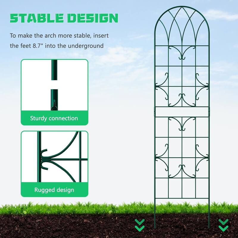 DoCred 4 Pack Garden Climbing Plant Steel Trellis