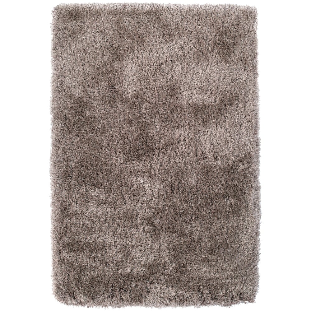 Addison Aurora Deeply Complex Modern Taupe Shag Area Rug