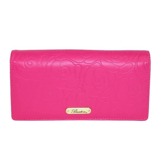 Buxton Women's Rose Garden Leather Embossed Clutch Wallet - One size