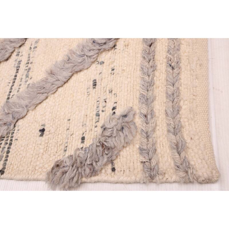 ECARPETGALLERY Hand-knotted Looma Cream Wool Rug - 8'3 x 10'3