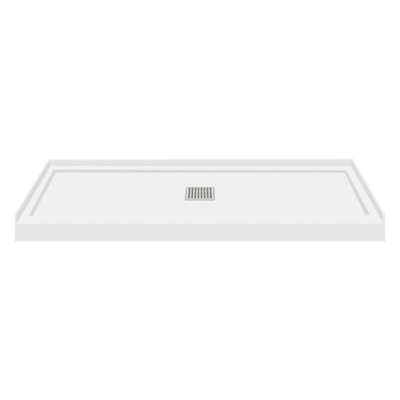 Transolid FL6036C-31 Linear 60-in L x 36-in W Single Threshold Shower Base with a Center Drain - 60-in L x 36-in W