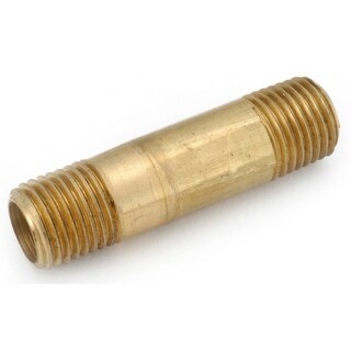 Anderson Metals 38300 Lead Free Red Brass Pipe Fitting 2 Length 3 Pack Nipple 1-1//4 x 1-1//4 NPT Male