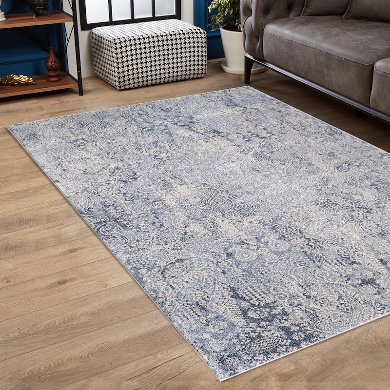 Angel Collection Faded Abstract Area Rug