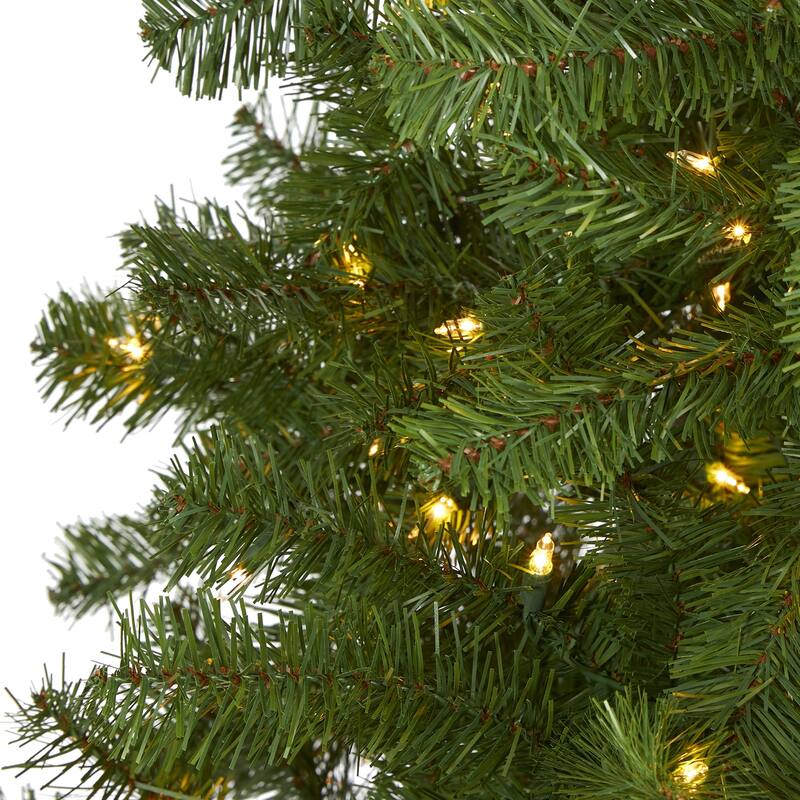 6ft. Artificial Christmas Tree with 300 Warm Clear Lights and 596 Tips - Classic Full X-Mas Glow