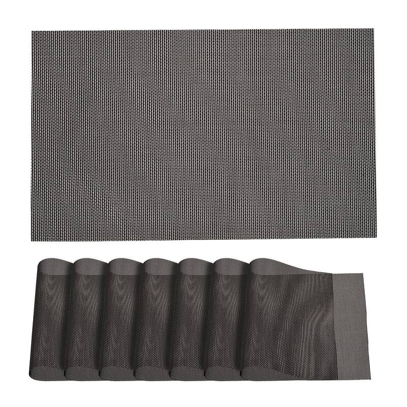 Place Mats, 450x300mm Table Mats Set of 8 PVC Washable Woven Placemat