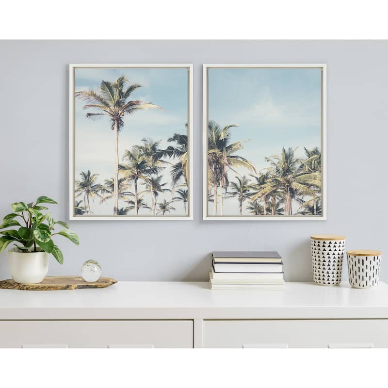 Kate and Laurel Sylvie Beach Canvas Set by The Creative Bunch Studio
