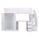 preview thumbnail 9 of 17, Versatile Twin Loft Kids Bed with Wardrobe,Stair,Desk,Drawer,Cabinet