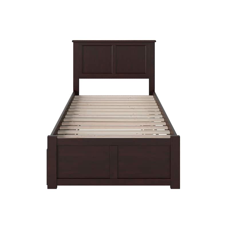 AFI Madison Platform Bed with Footboard & Twin XL Trundle
