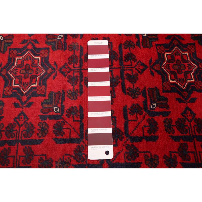 ECARPETGALLERY Hand-knotted Finest Khal Mohammadi Red Wool Rug - 4'2 x 5'10