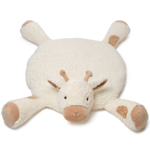 slide 2 of 6, Bearington Lil' Lofty 30" Giraffe Tummy Time Mat, Plush Baby Pillow Blanket - Multi