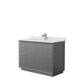 Option Dark Gray, Bronze Trim, Carrara Marble Top
