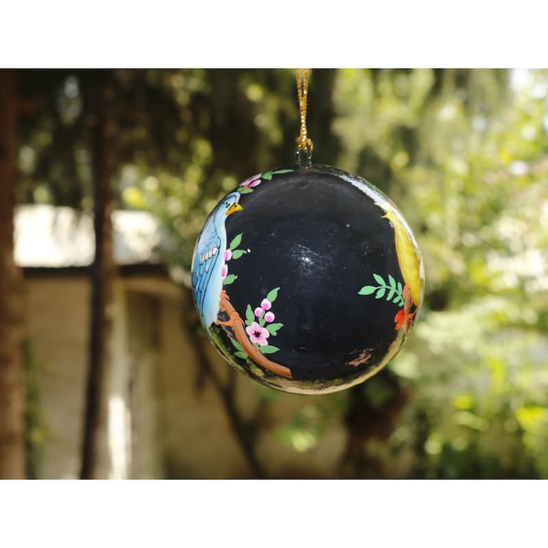Handmade Christmas Ornaments Hand Painted by Artisan on Recycled Paper - Collection 3 - One Size - One Size