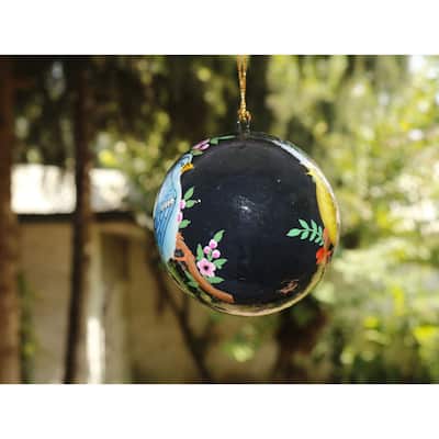 Handmade Christmas Ornaments Hand Painted by Artisan on Recycled Paper - Collection 3 - One Size - One Size