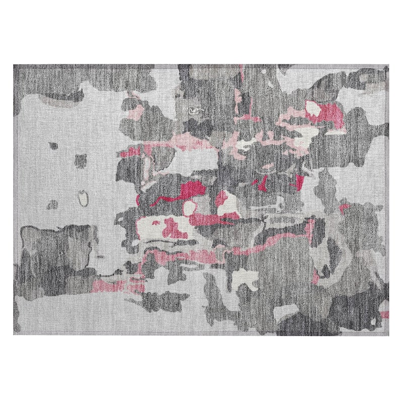 Machine Washable Indoor/ Outdoor Abstract Glam Chantille Rug