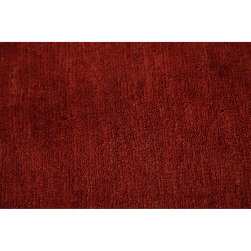 Gabbeh Modern Runner Rug Handmade Hallway Wool Carpet - 2'9" x 9'8"
