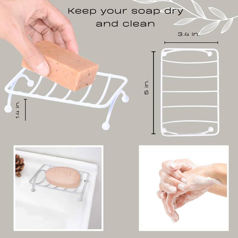 Metal Wire Soap Dish Holder Self-Draining