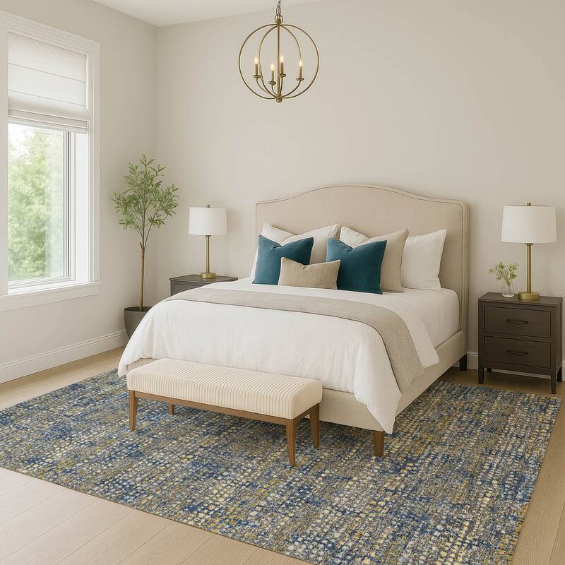 Machine Washable Indoor/ Outdoor Casual Kersey Chantille Rug