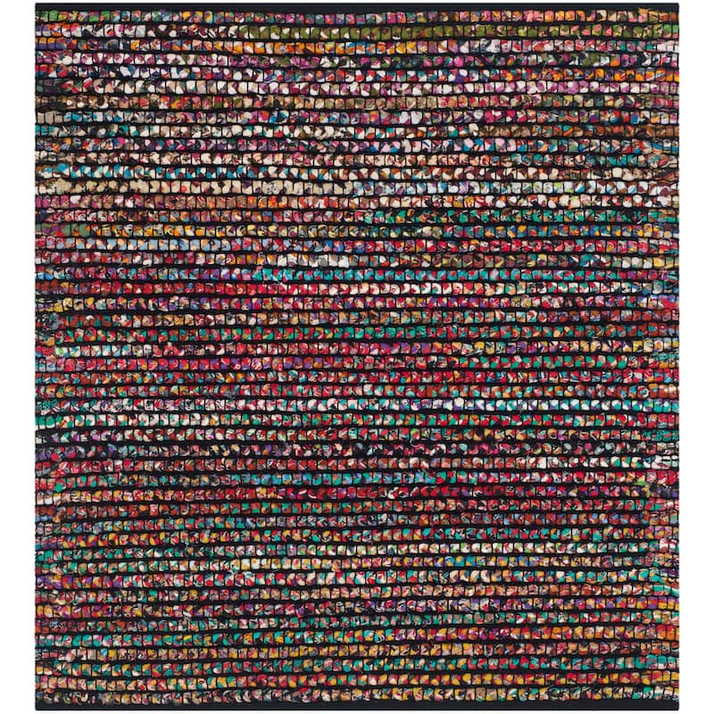 SAFAVIEH Handmade Cape Cod Guzide Bohemian Jute Rug - 4' Square - Multi