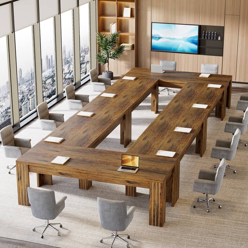 6.5 ft Rectangular Conference Table for 6-8 People - 78.74" W x 27.56" D x 29.53" H
