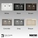 preview thumbnail 19 of 60, Karran 33" Top Mount Large/Small Bowl Quartz Kitchen Sink Kit - 33" x 22" x 9"