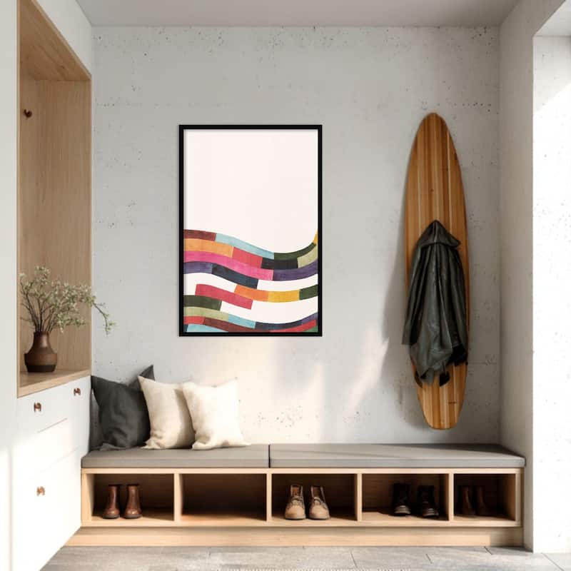 Amanti Art Framed Fabric Pinboard Rainbow Brick Road II by Grace Popp Printed Bulletin Board