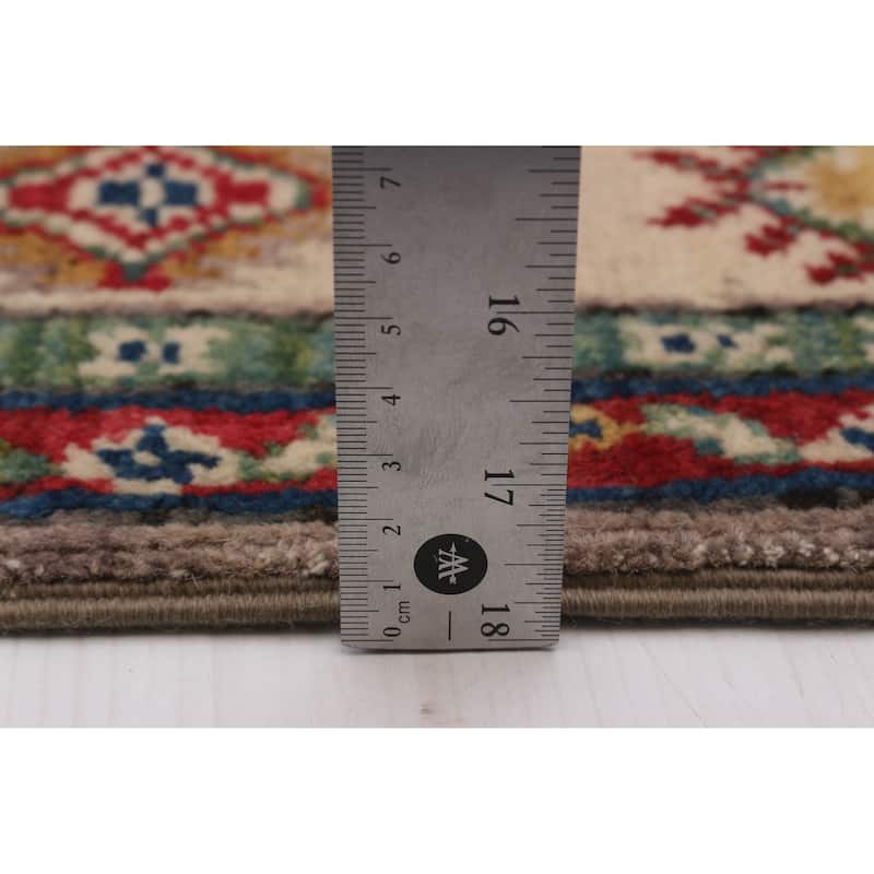 ECARPETGALLERY Hand-knotted Uzbek Ghazni Taupe Wool Rug - 3'4 x 5'0